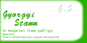 gyorgyi stamm business card